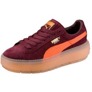 Orange and purple fenty pumas